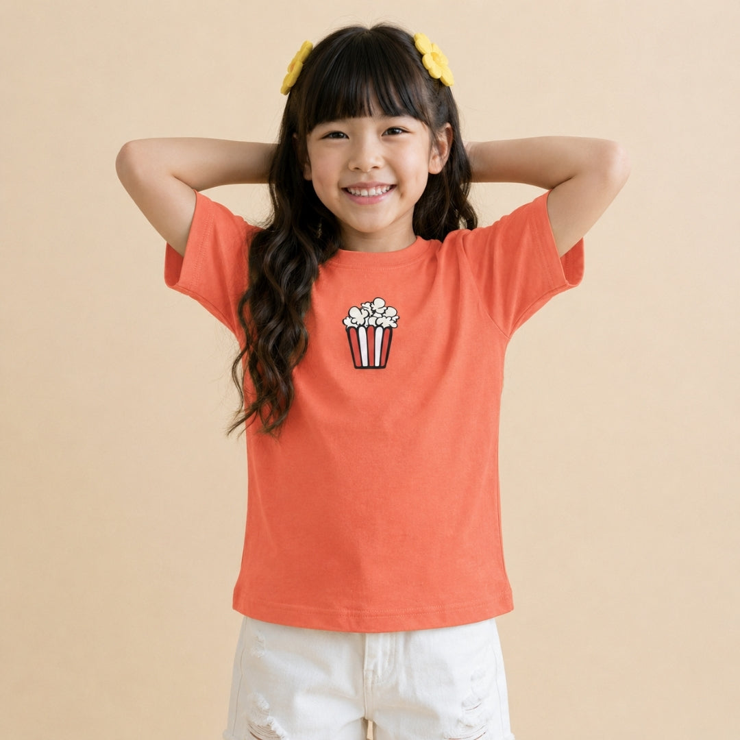 The Total Snack Tshirt - Orange Oversized Cotton T-shirt (Unisex)