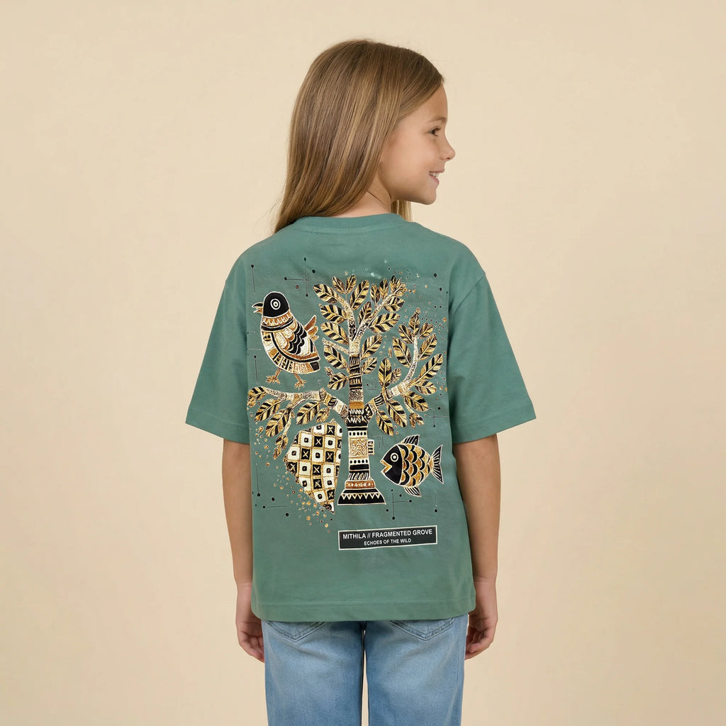 The Fragmented Grove Oversized Cotton T-shirt (Unisex)