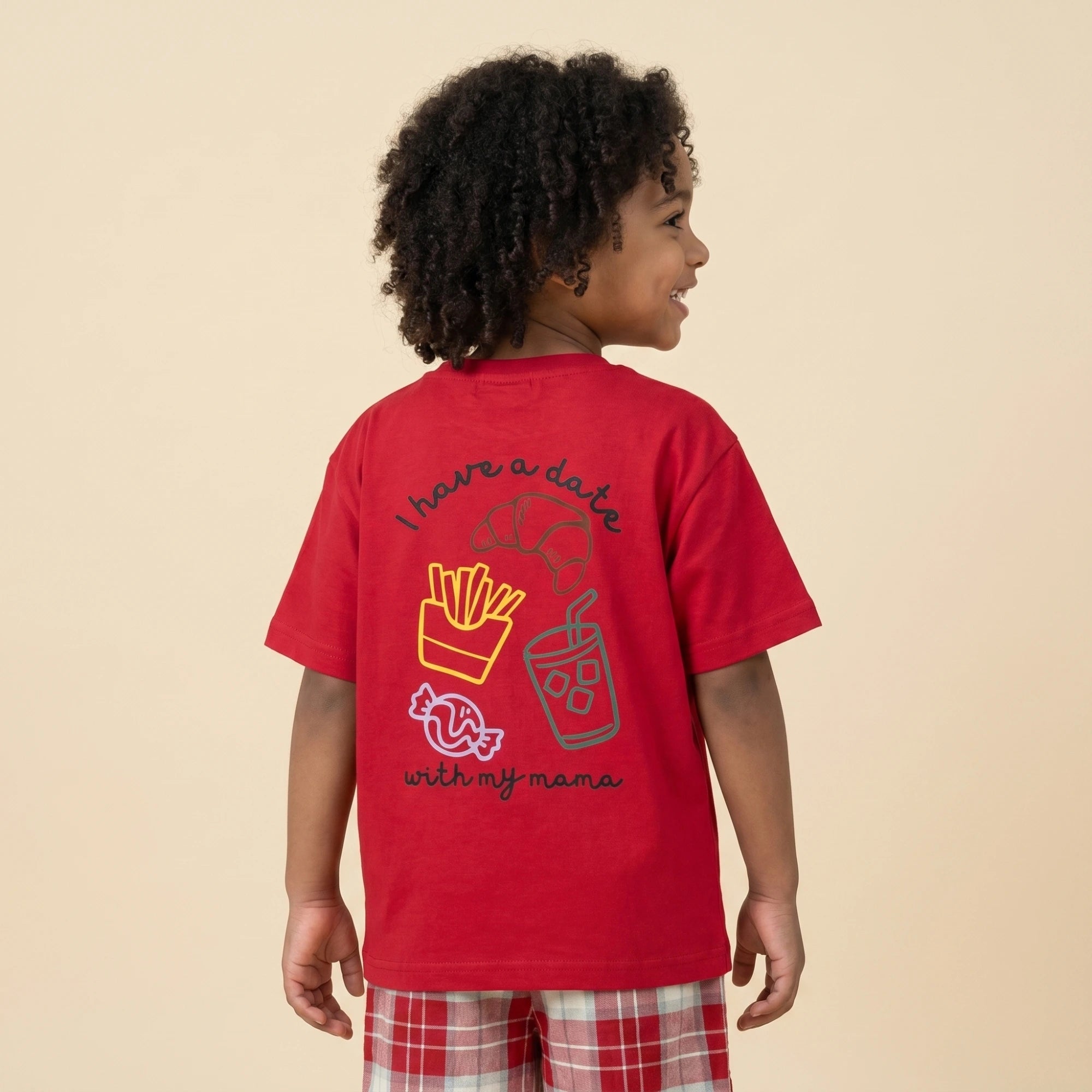 The Fries Tshirt - Red Oversized Cotton T-shirt (Unisex)