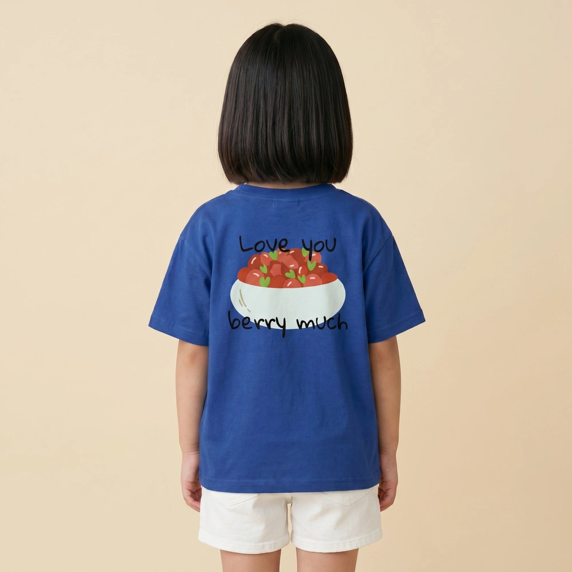 The Berry Tshirt - Blue Oversized Cotton T-shirt (Unisex)