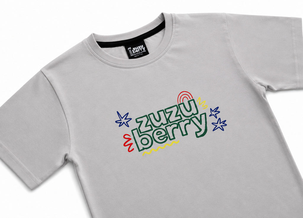 Scribble - Grey Oversized Cotton T-shirt (Unisex)