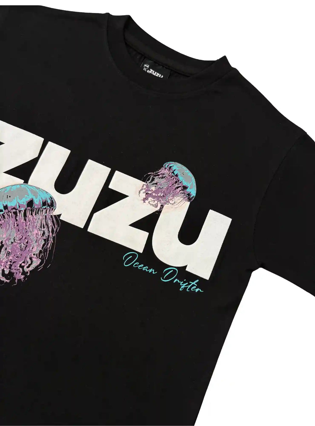 Ocean Drifter - Black Oversized Cotton T-shirt (Unisex)
