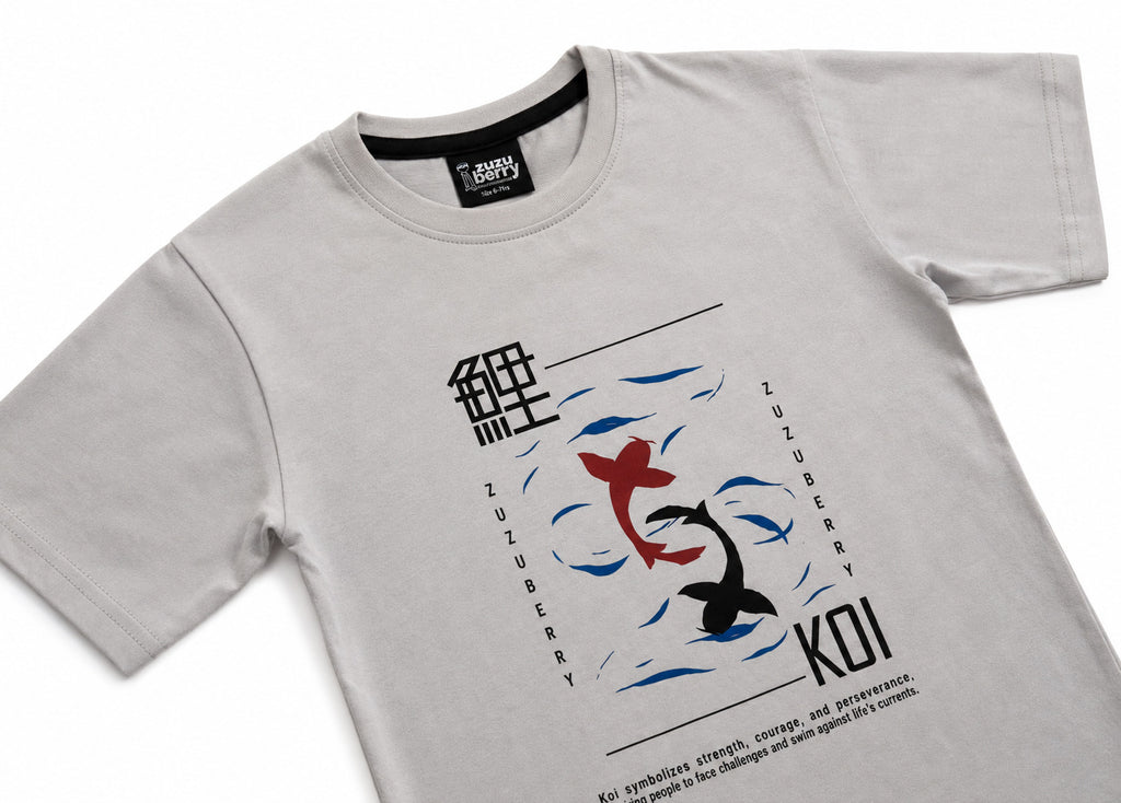 KOI - Grey Oversized Cotton T-shirt (Unisex)