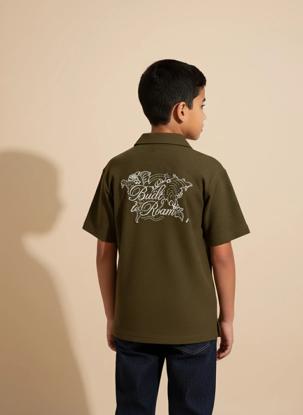 The Roamer Cuban- Oversized Shirt- Olive