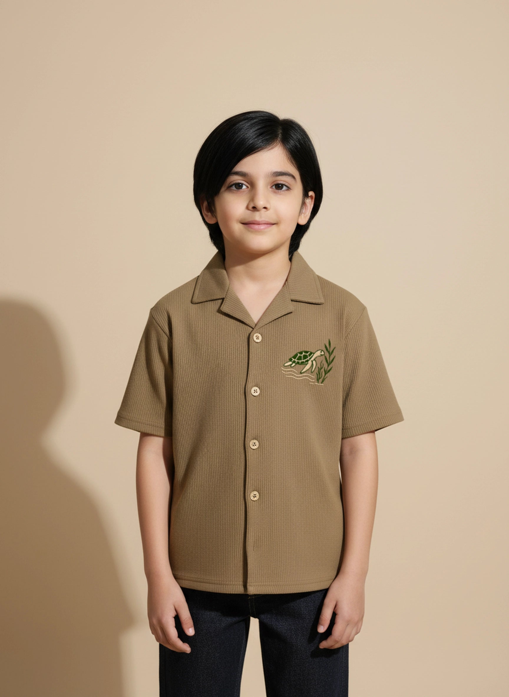 The Turtle Cuban - Oversized Shirt- Khaki