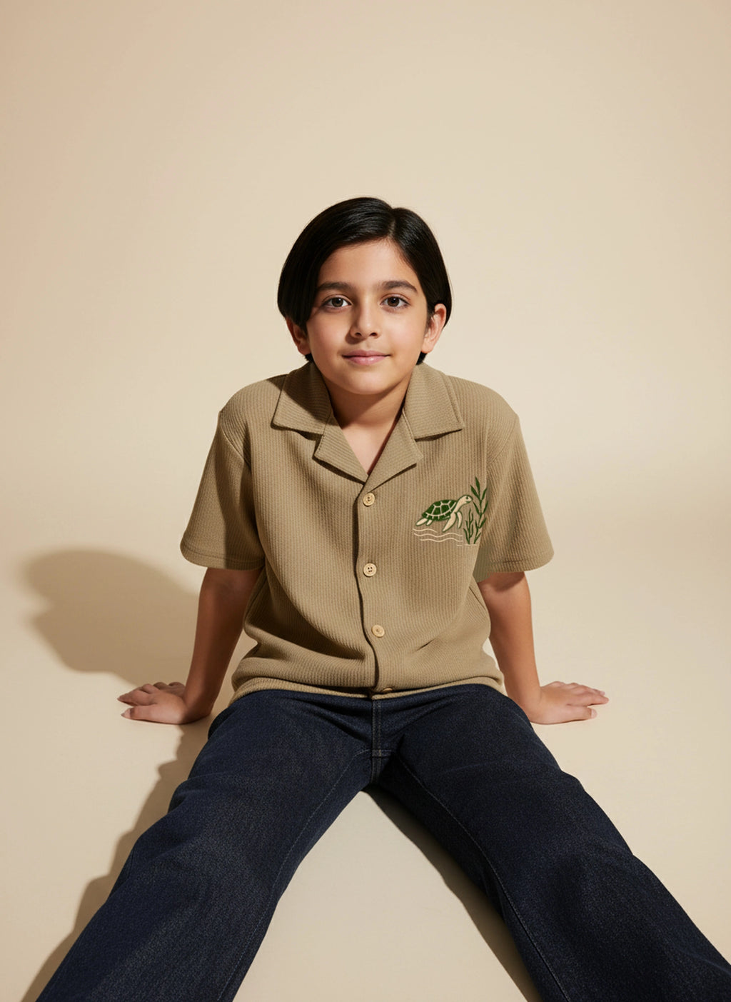 The Turtle Cuban - Oversized Shirt- Khaki