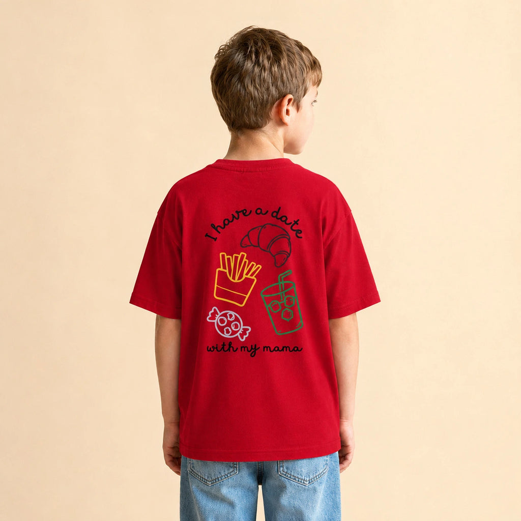 The Fries Tshirt - Red Oversized Cotton T-shirt (Unisex)